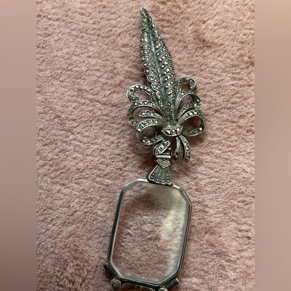 Unique Antique Silver Art Deco Lorgnette - Picture 5 of 10